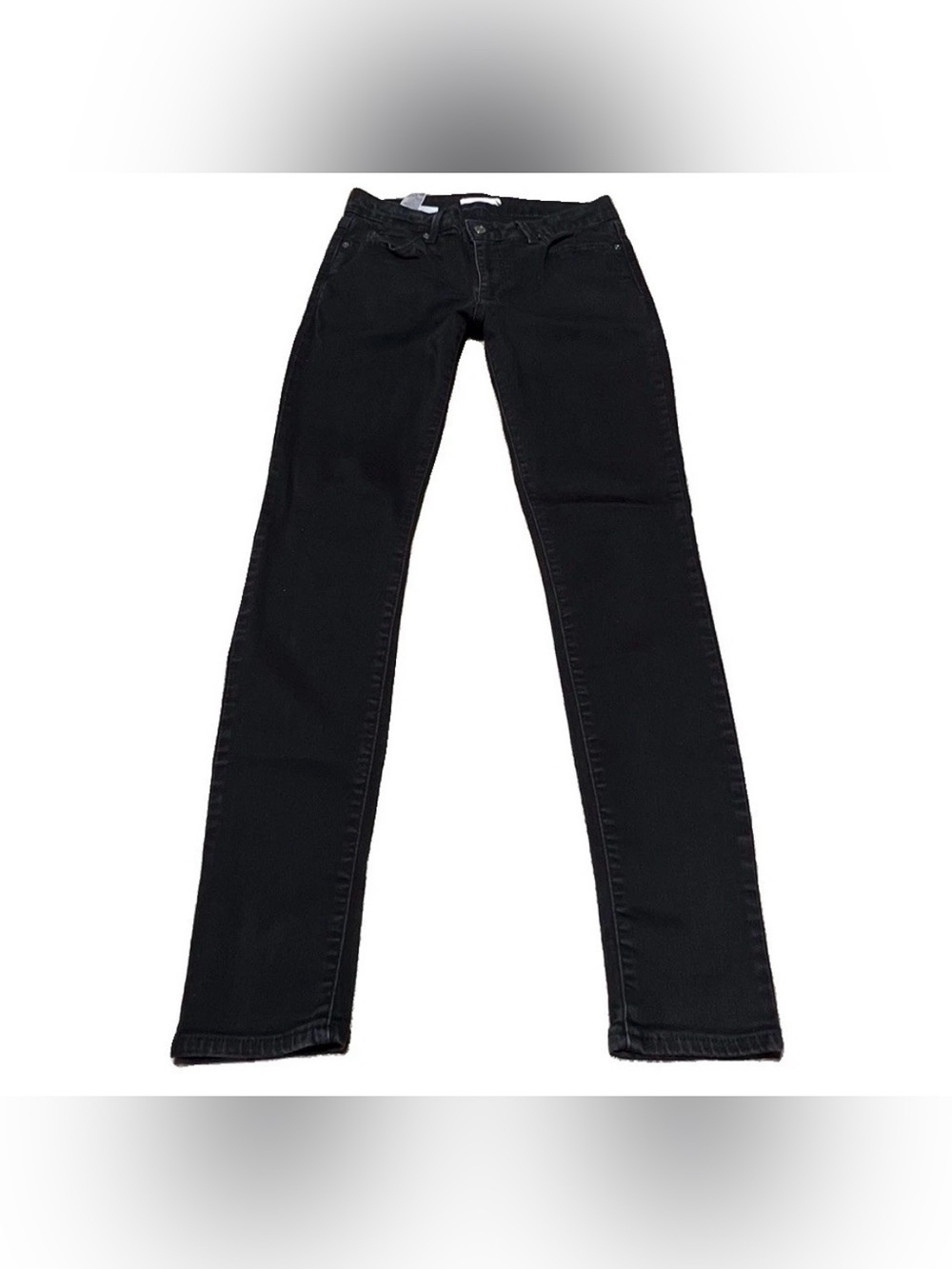 Levi’s 711 Mid Rise Skinny Stretch Black Jeans Black Tab & Label Womens Size 29